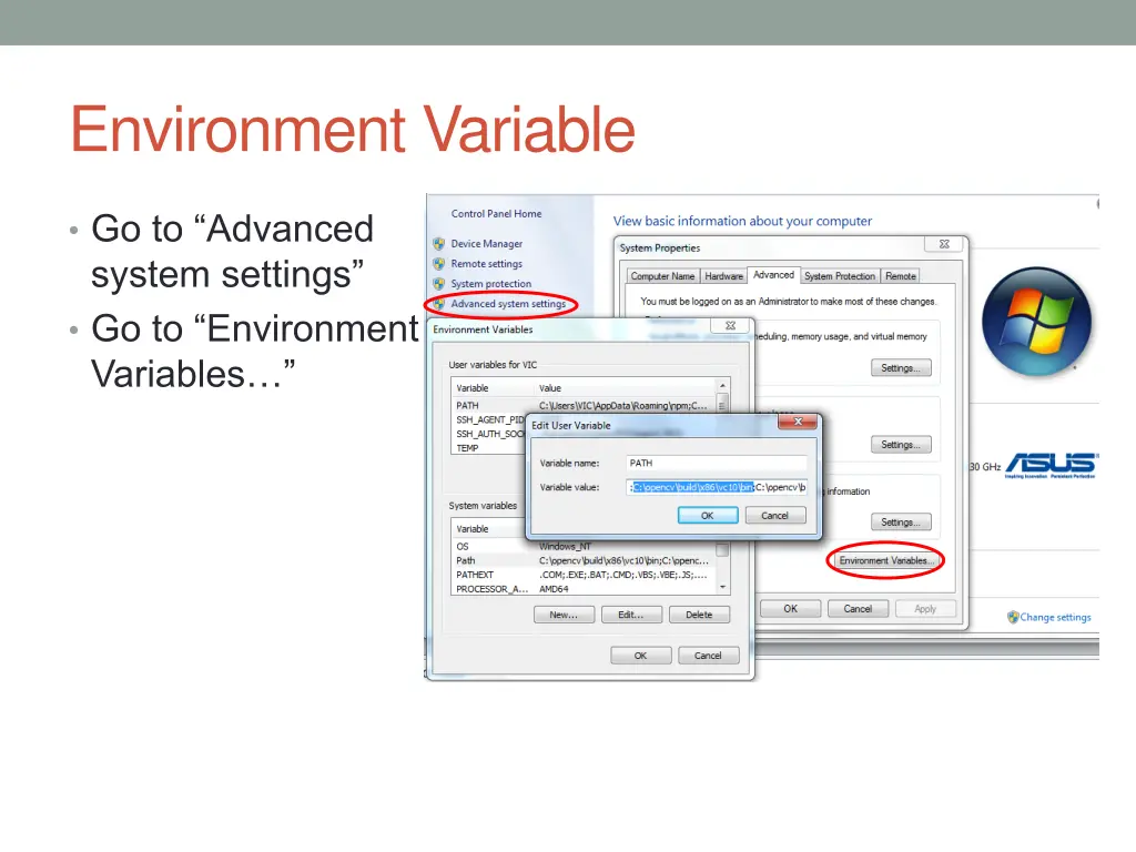 environment variable 1