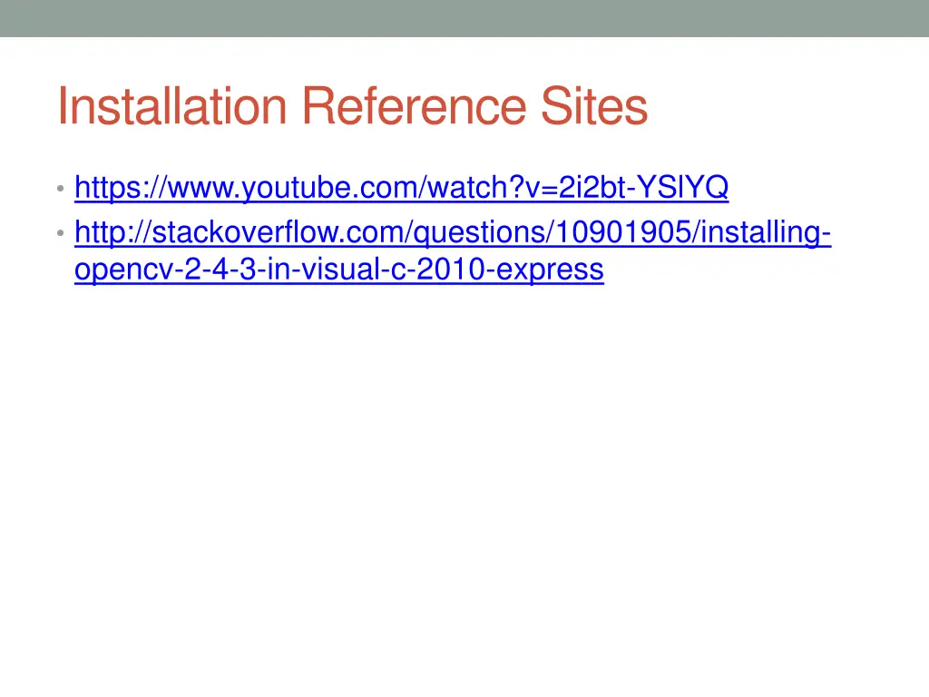 installation reference sites