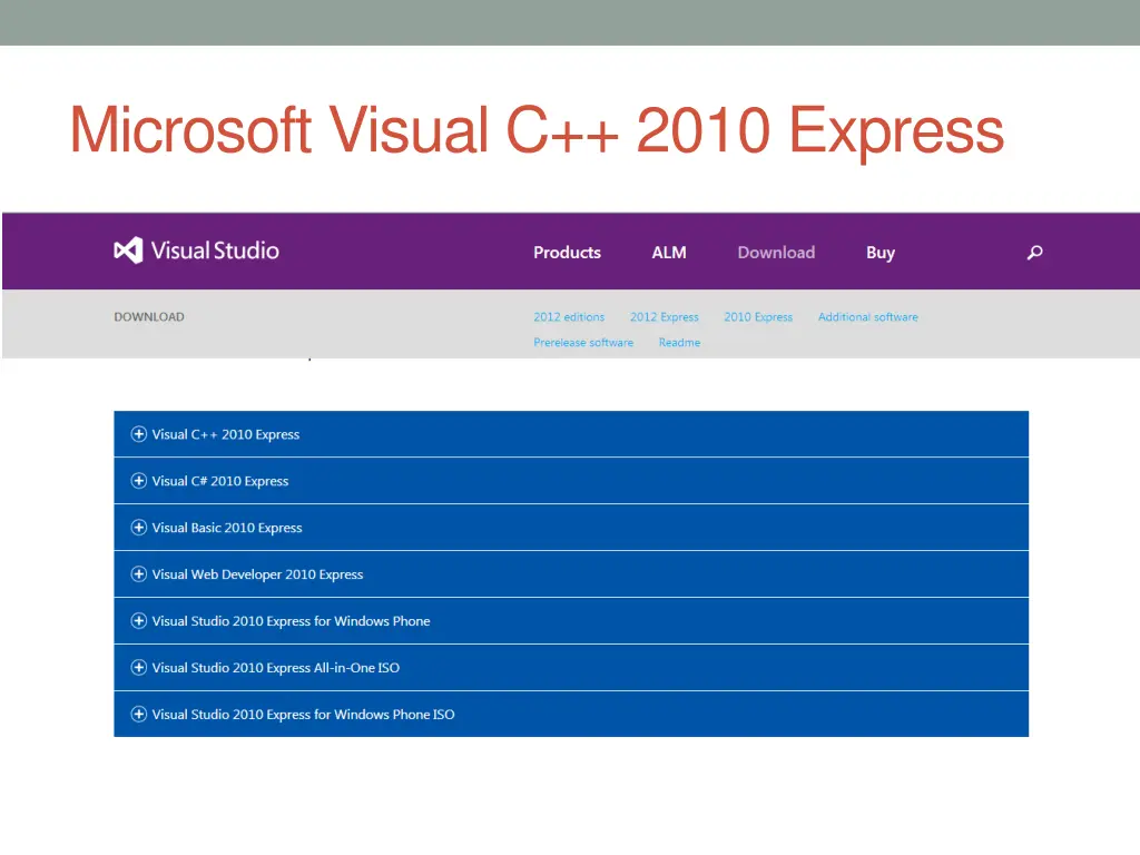 microsoft visual c 2010 express