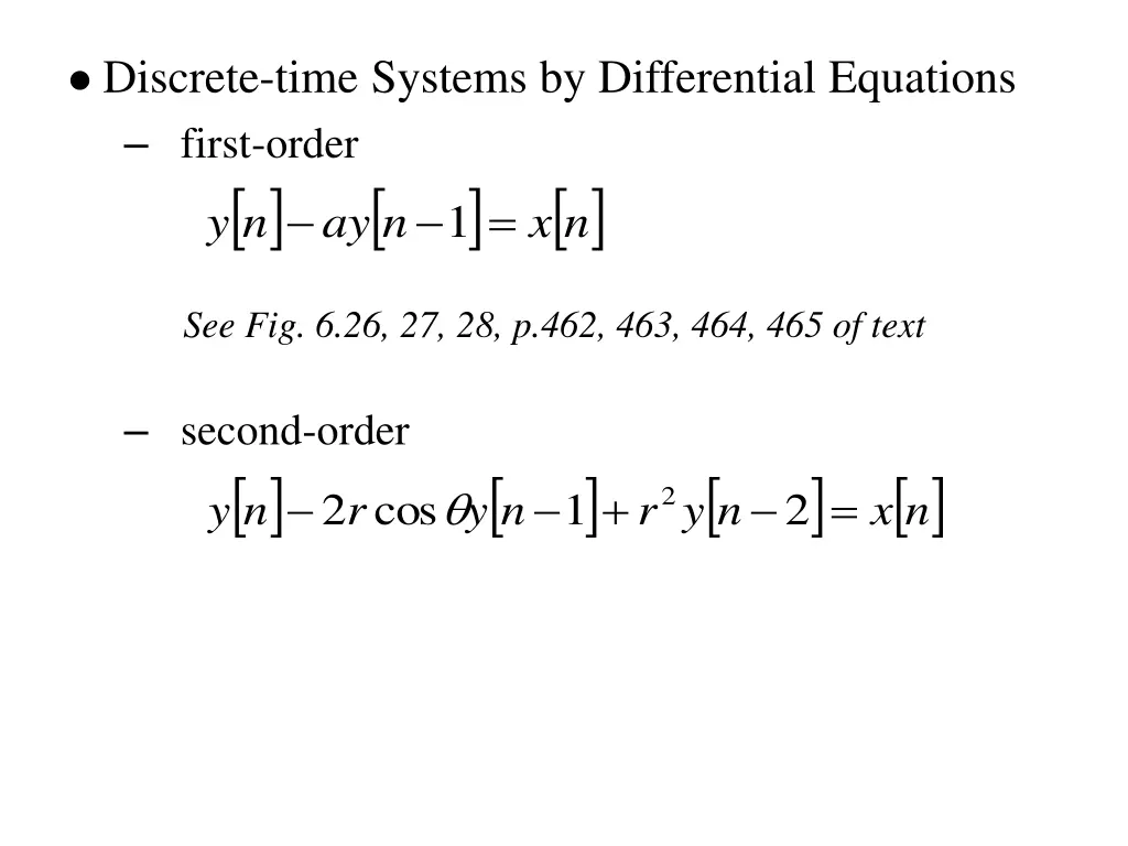 discrete time systems by differential equations