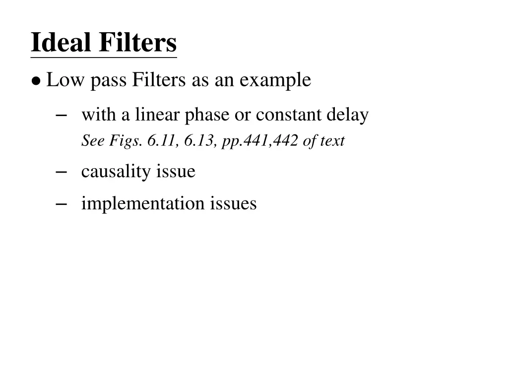 ideal filters