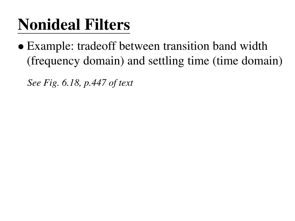 nonideal filters 2
