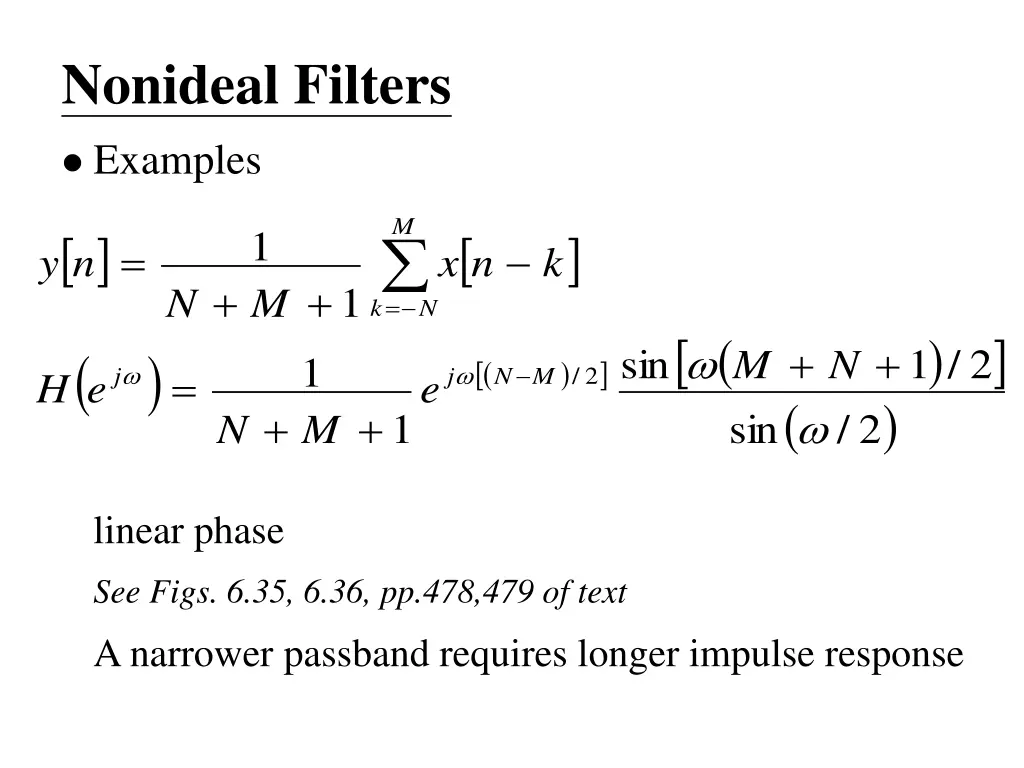 nonideal filters 3
