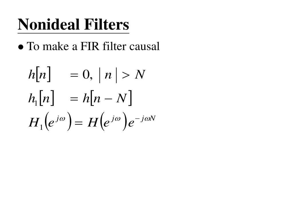 nonideal filters 4