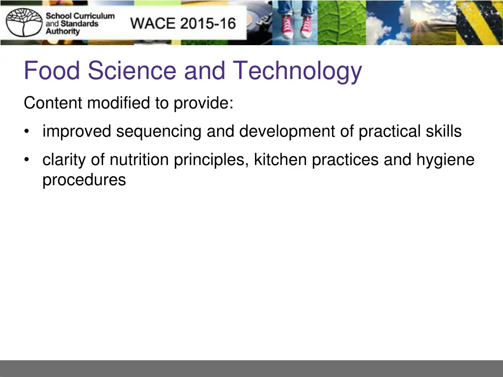 food science and technology content modified