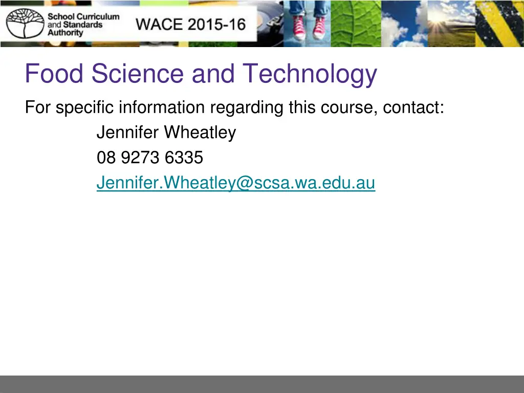 food science and technology for specific