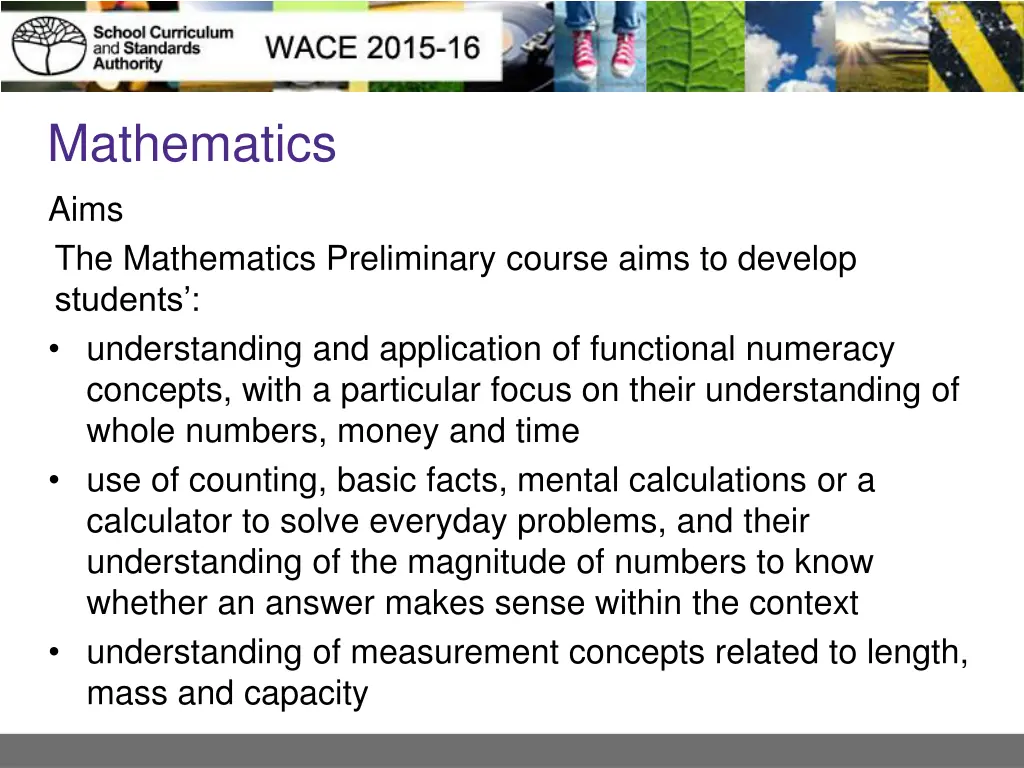 mathematics aims the mathematics preliminary