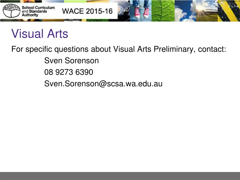 visual arts for specific questions about visual