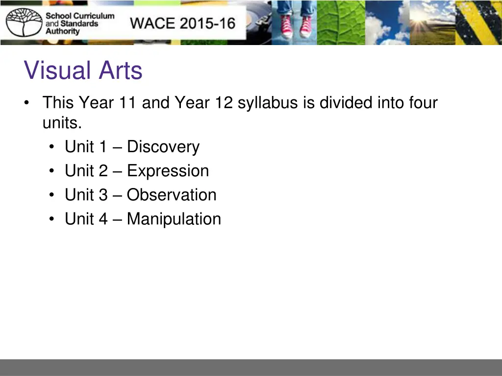 visual arts this year 11 and year 12 syllabus