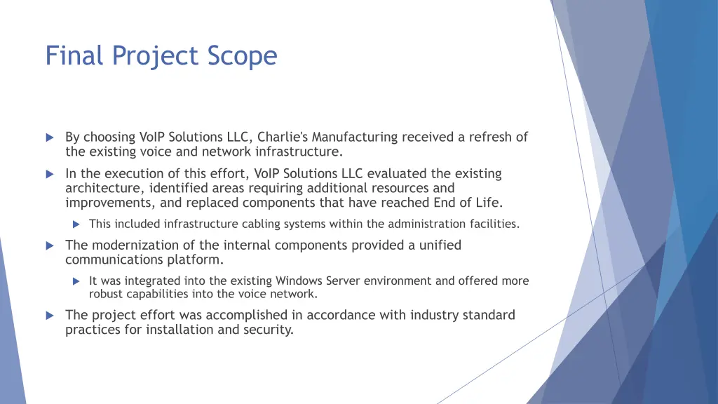 final project scope