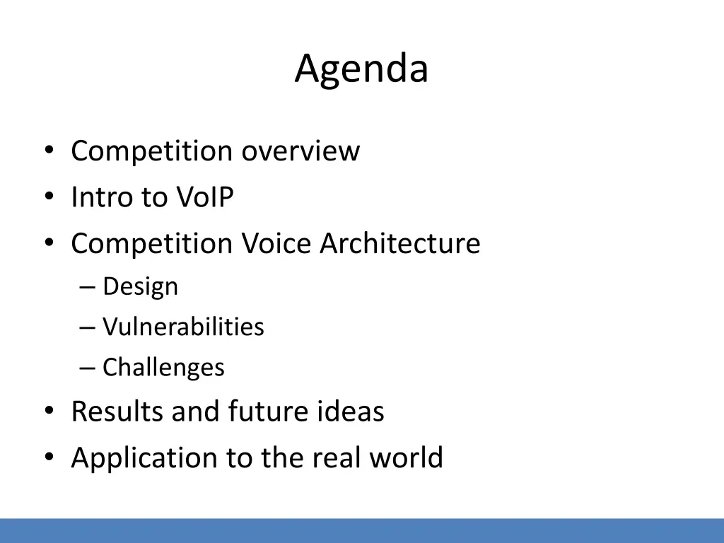 agenda