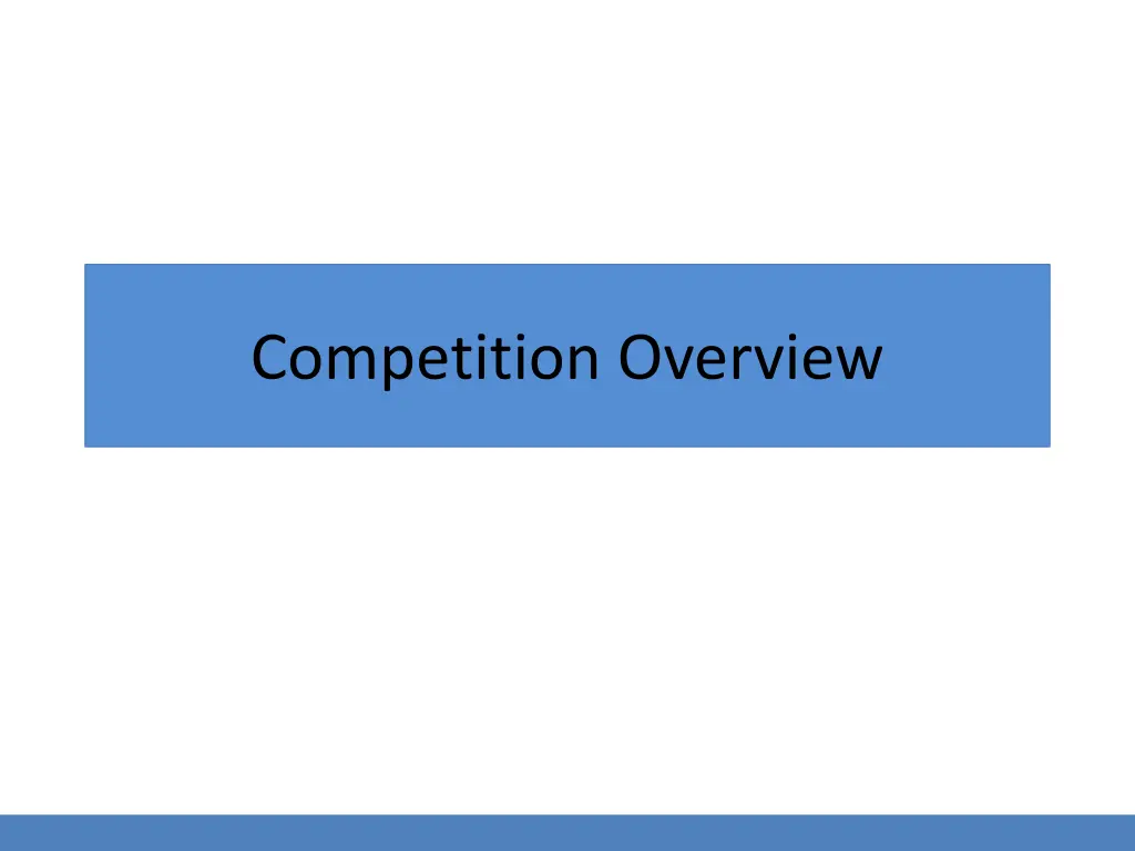 competition overview