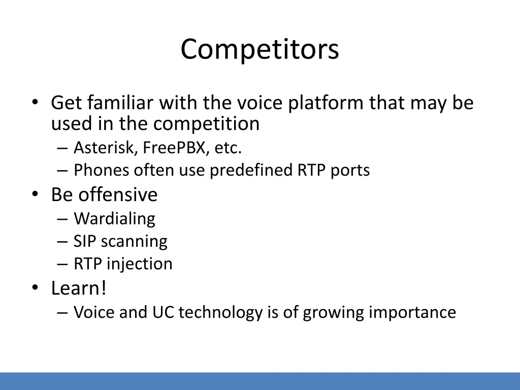 competitors