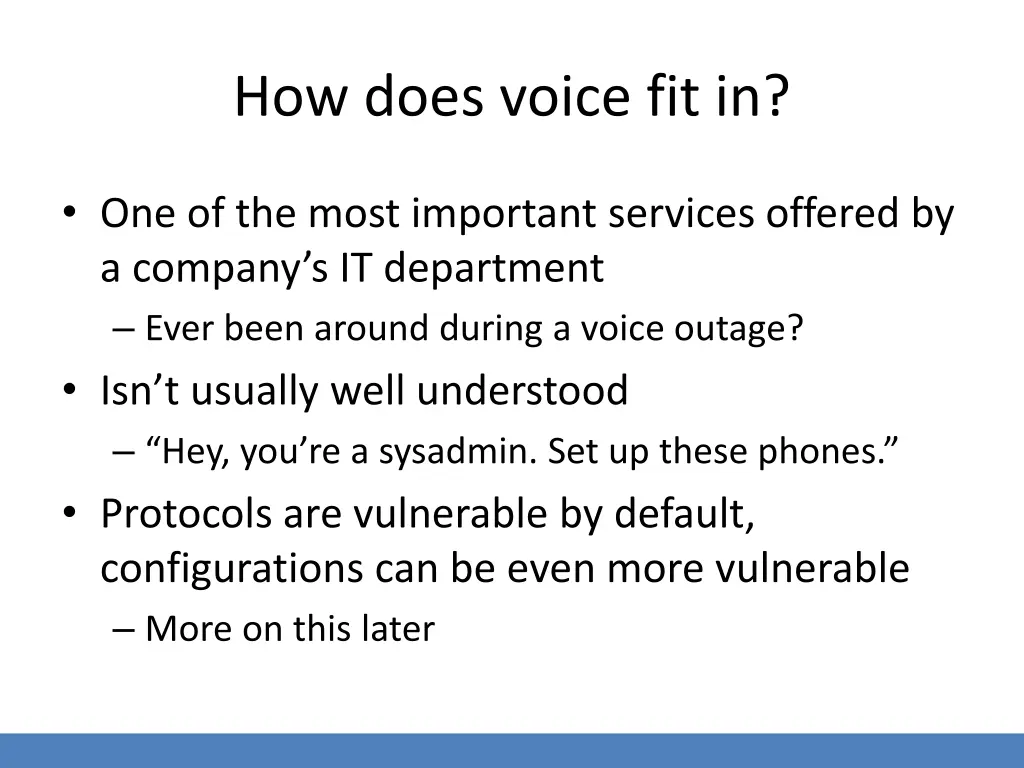 how does voice fit in