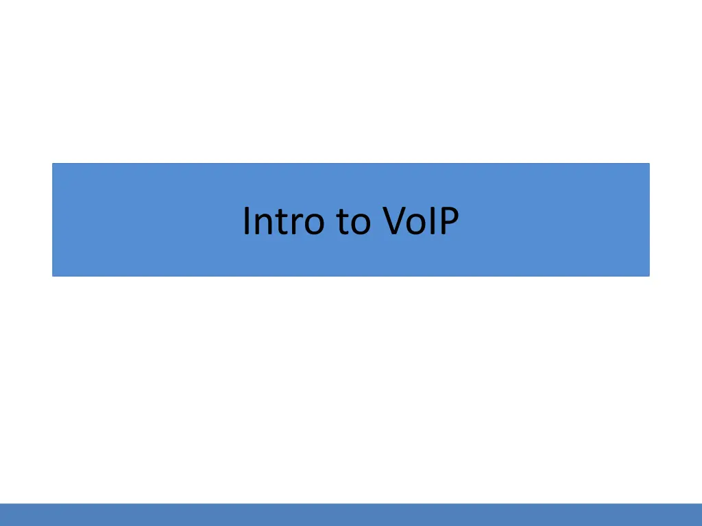 intro to voip