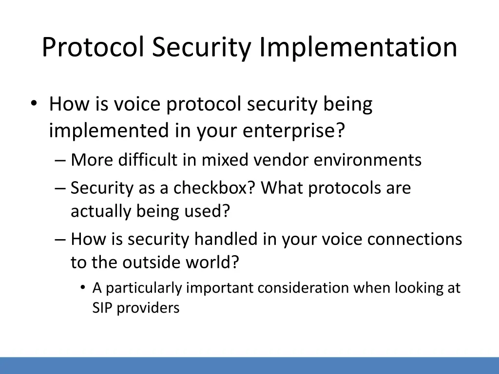 protocol security implementation