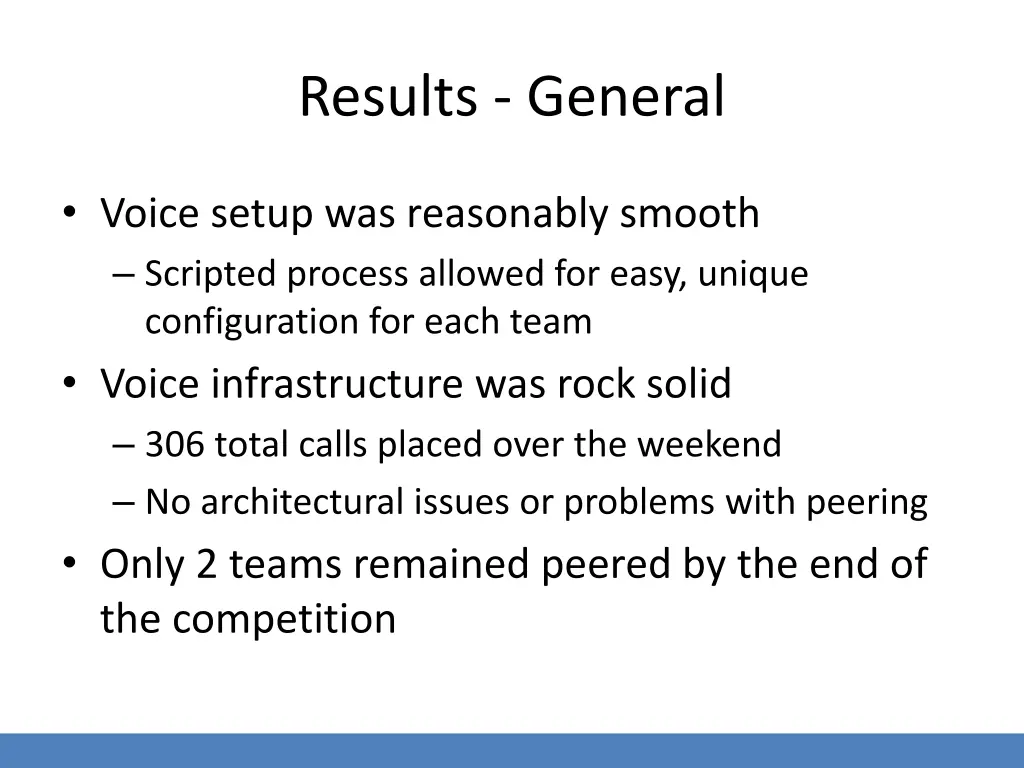 results general