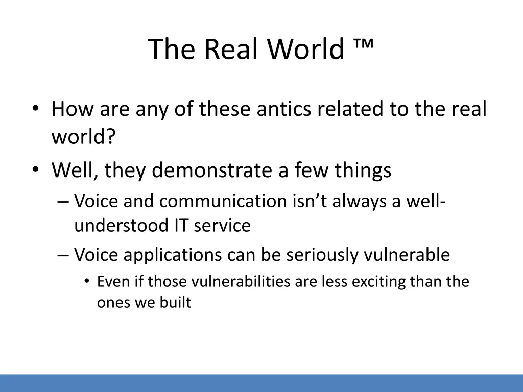 the real world