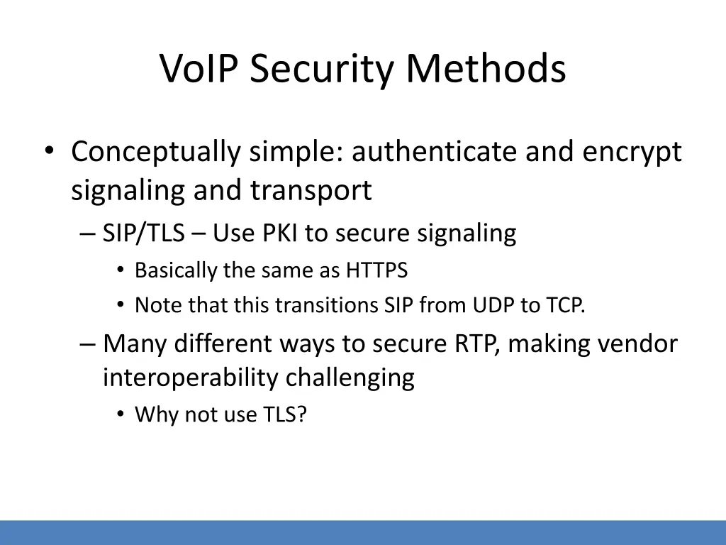 voip security methods