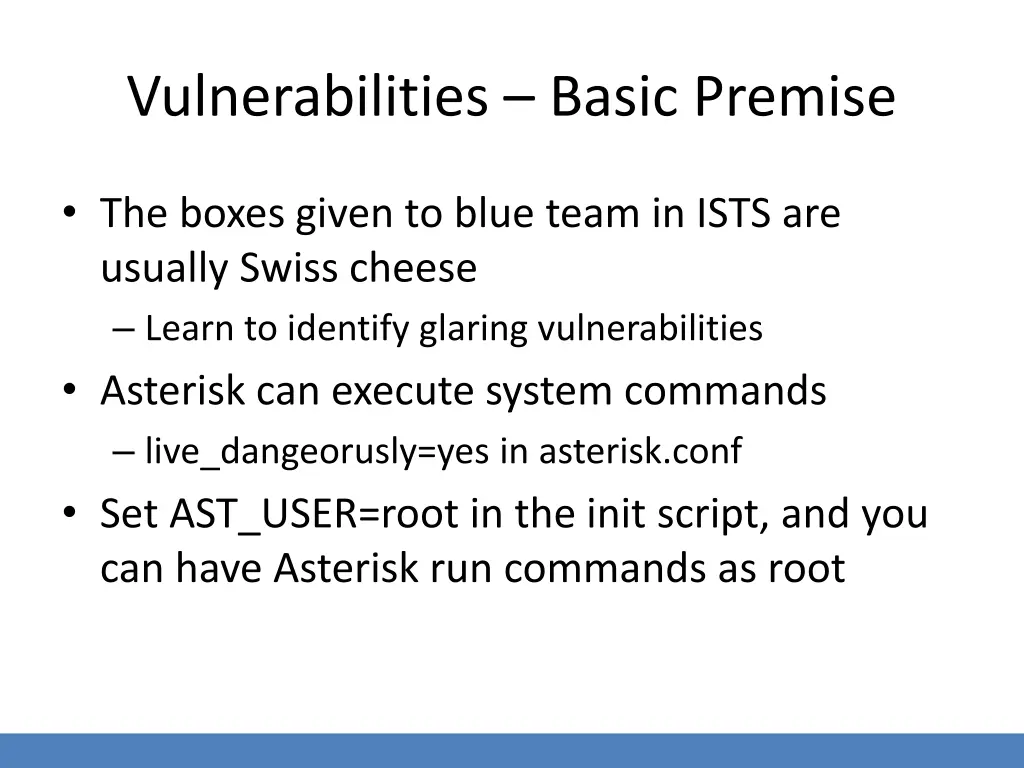 vulnerabilities basic premise