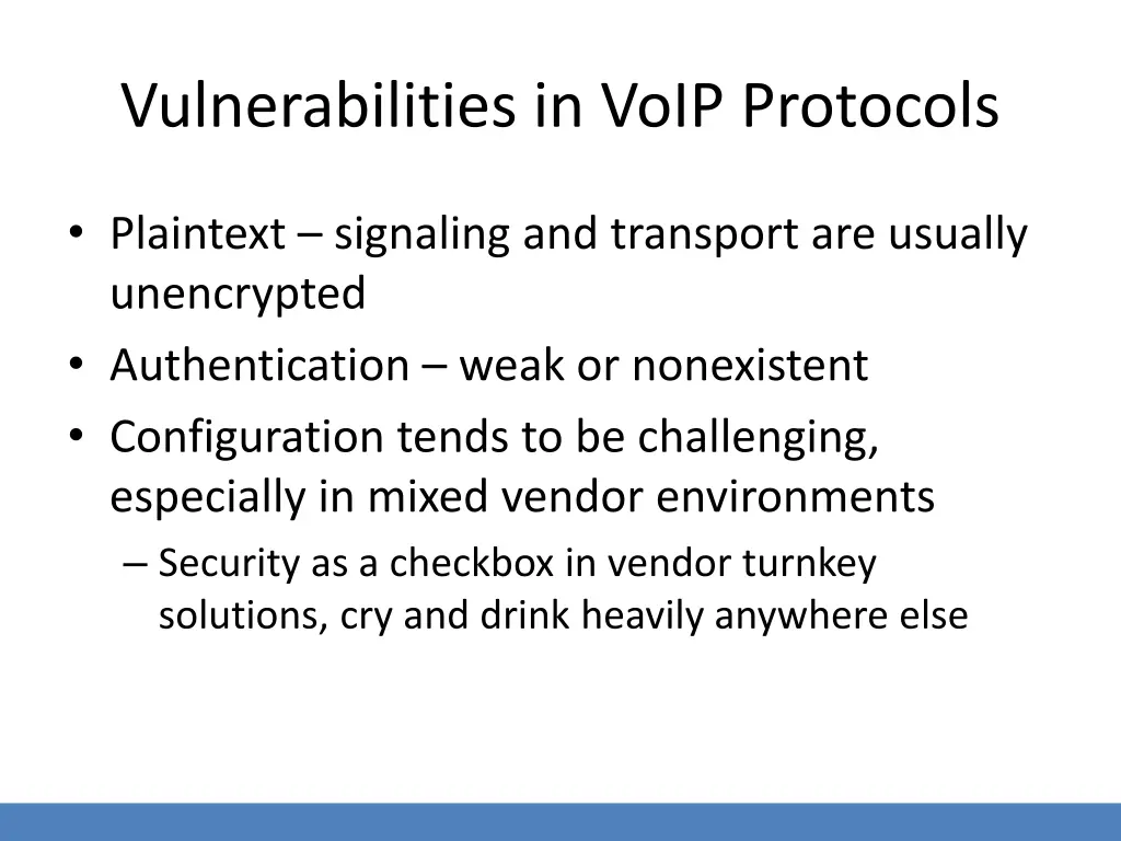 vulnerabilities in voip protocols