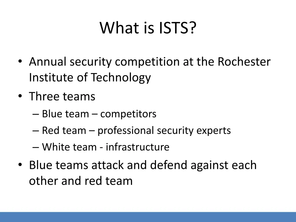 what is ists