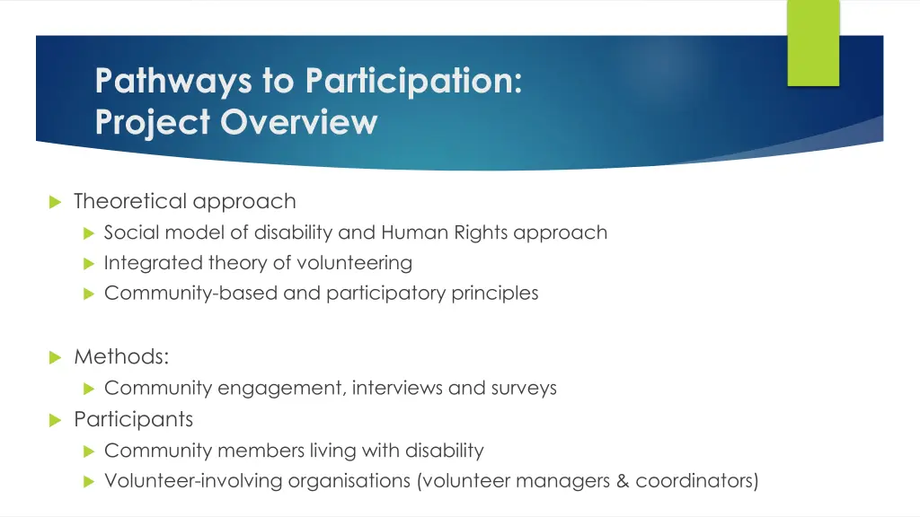 pathways to participation project overview 1