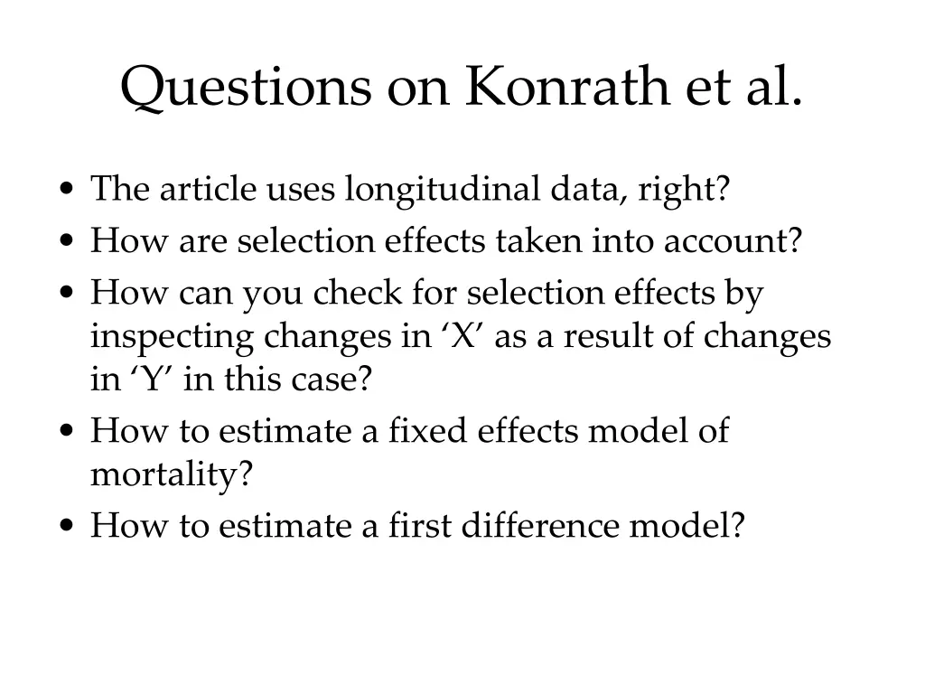 questions on konrath et al