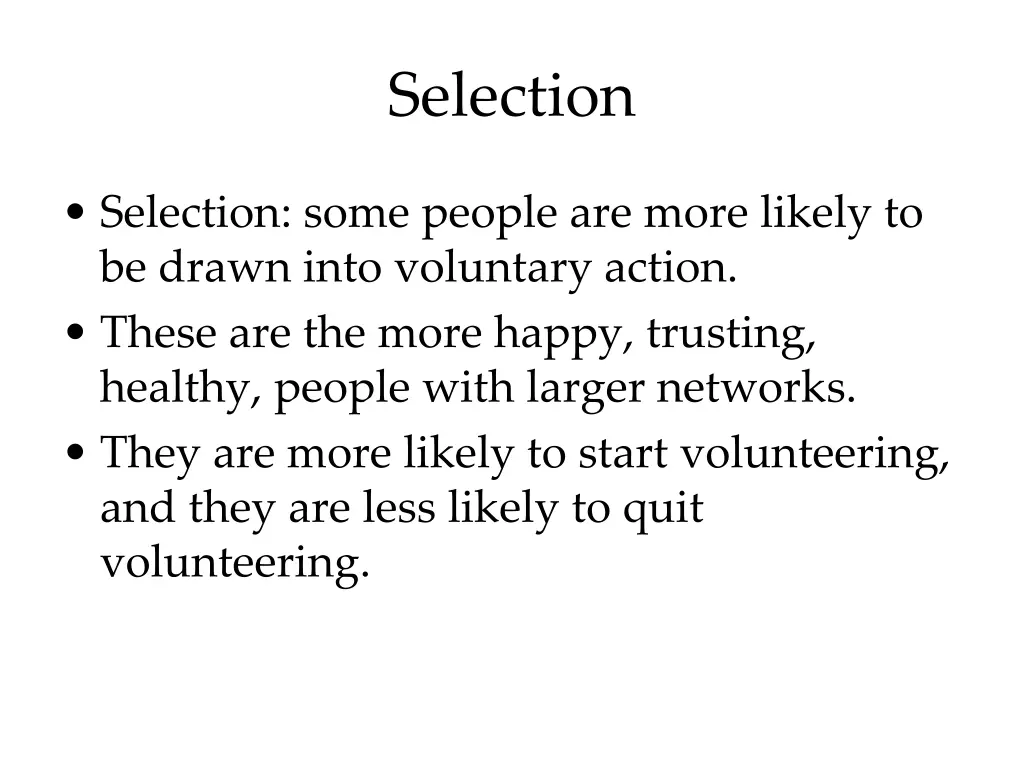 selection