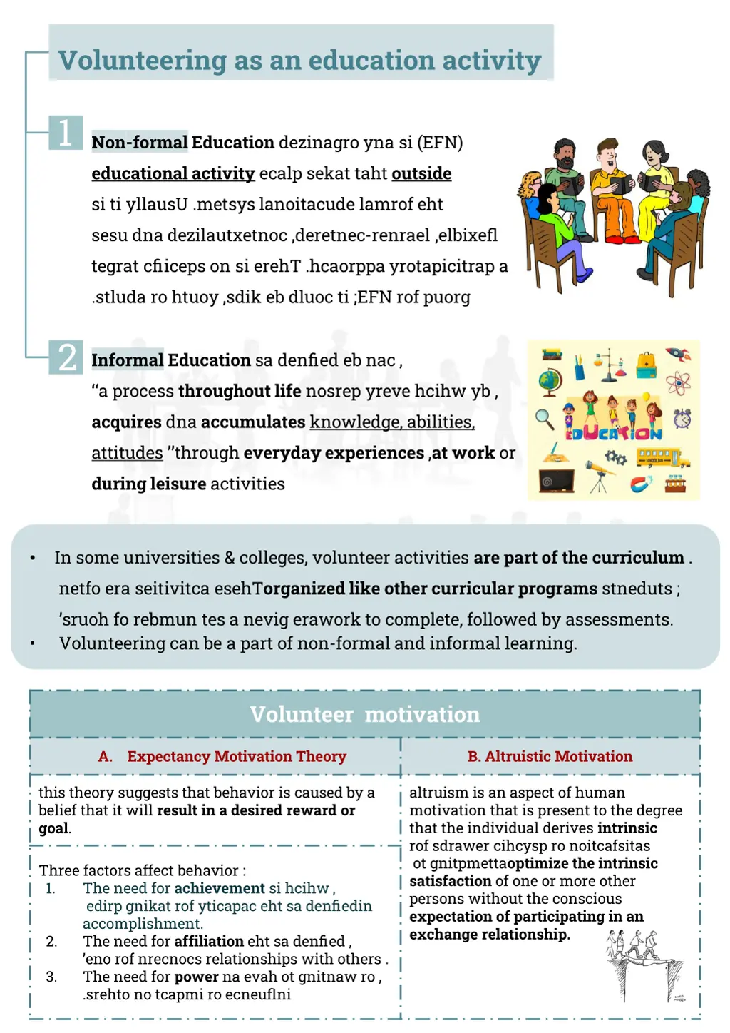 volunteering as an education activity
