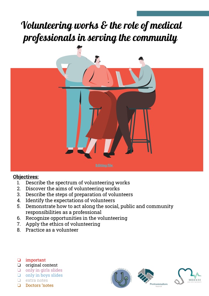 volunteering works the role of medical