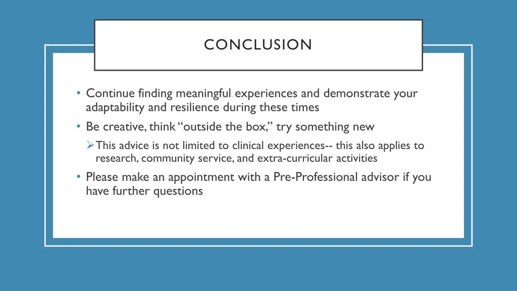 conclusion