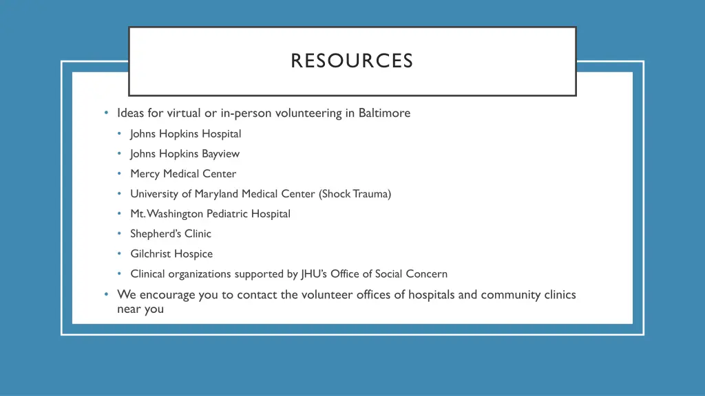 resources