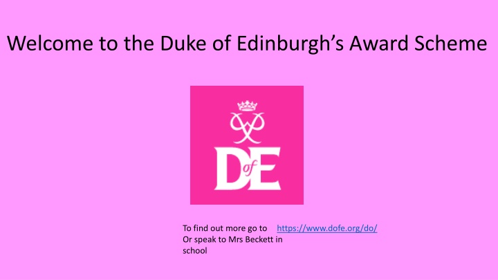 welcome to the duke of edinburgh s award scheme
