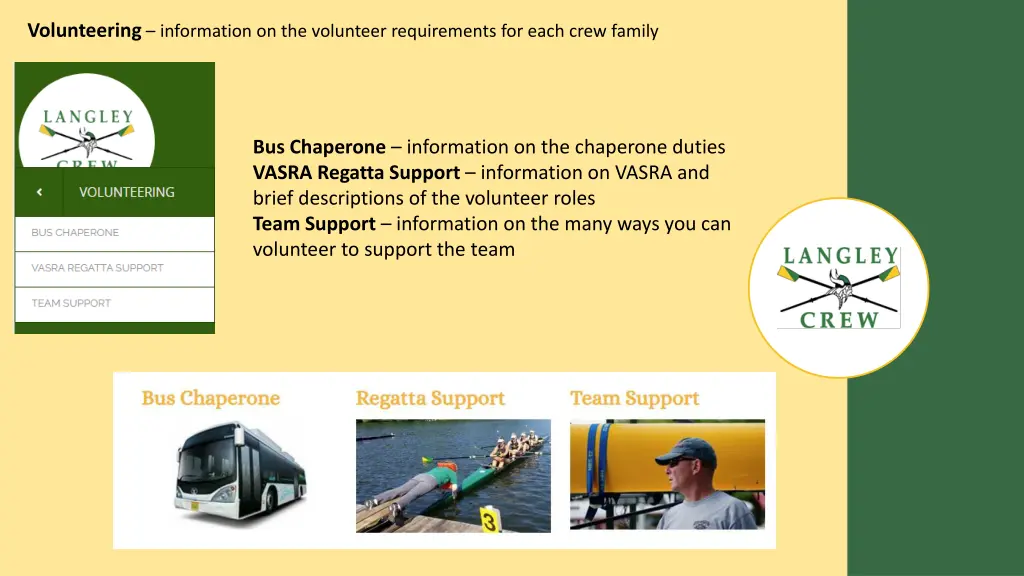 volunteering information on the volunteer