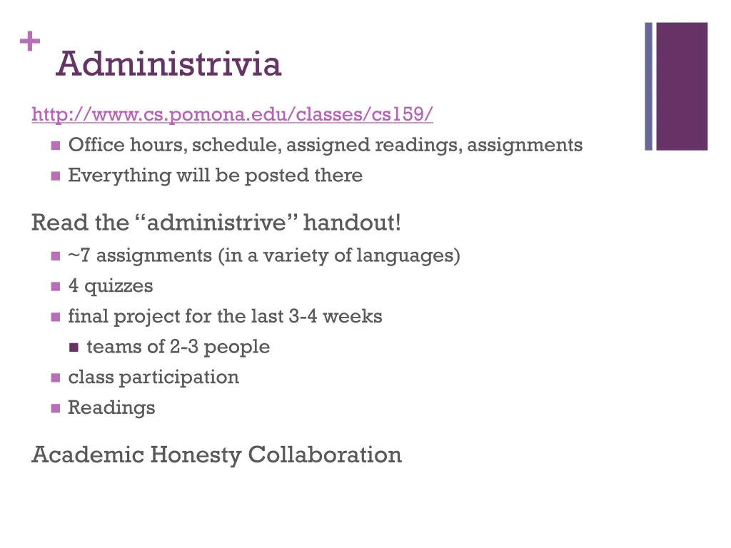 administrivia