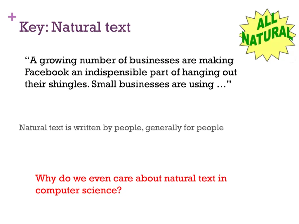 key natural text