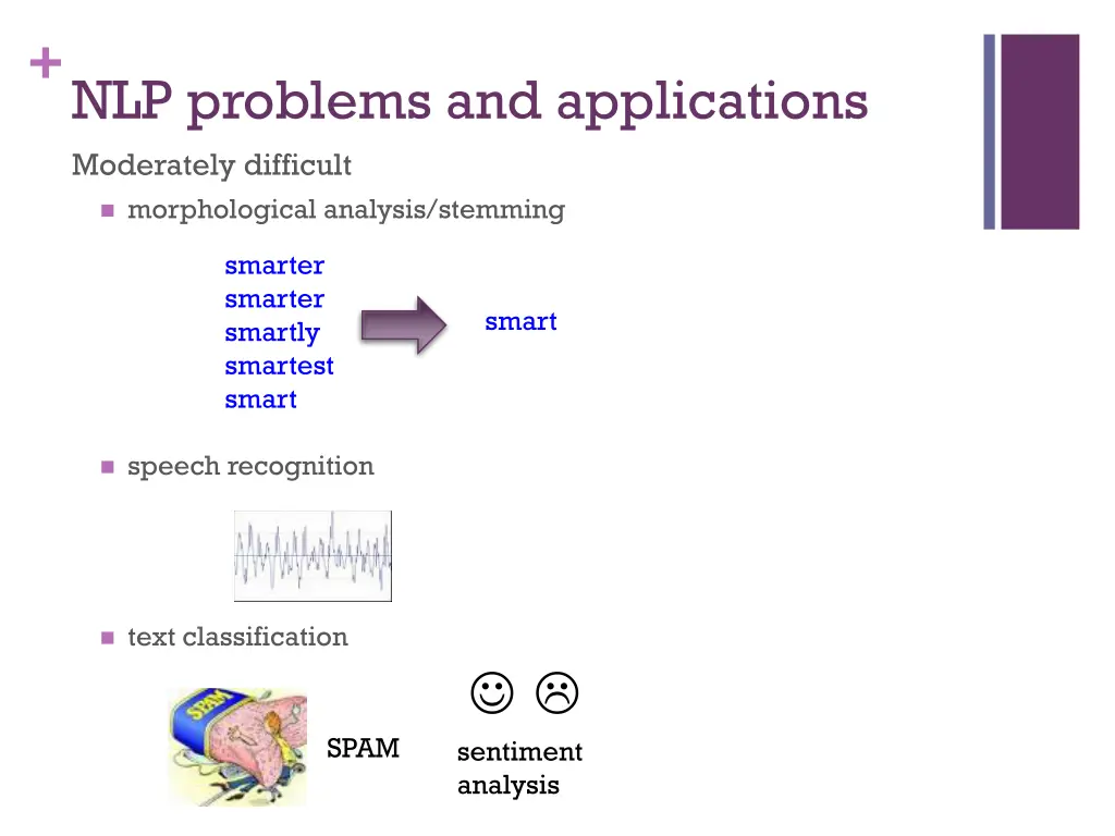 nlp problems and applications moderately