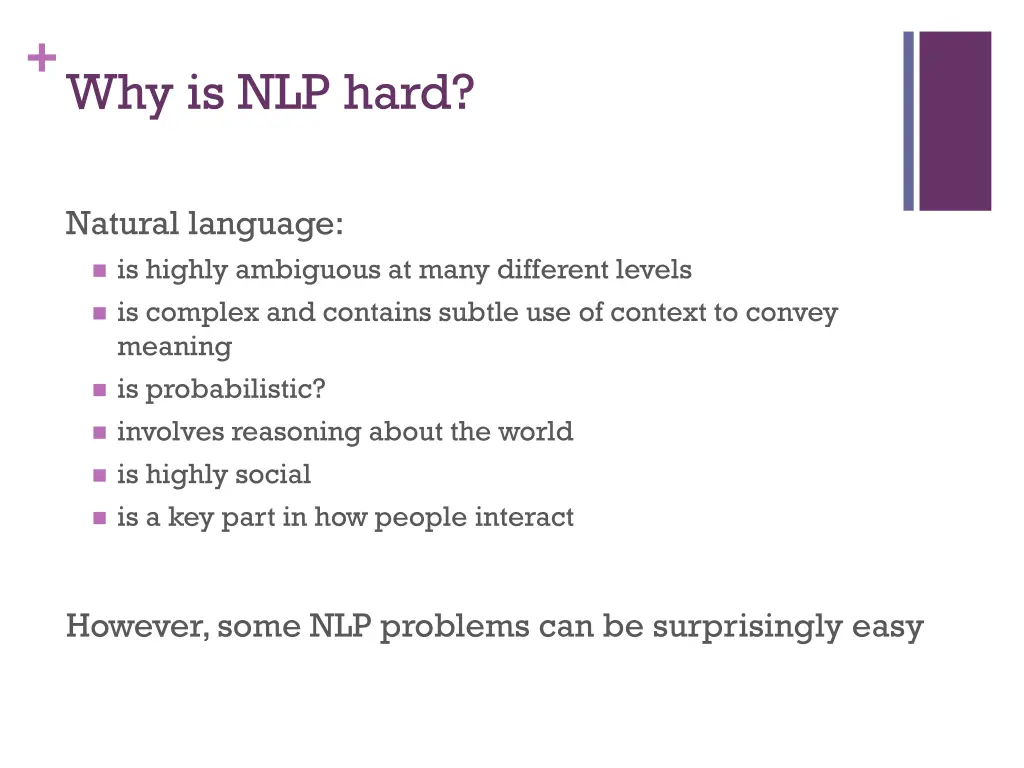 why is nlp hard 2