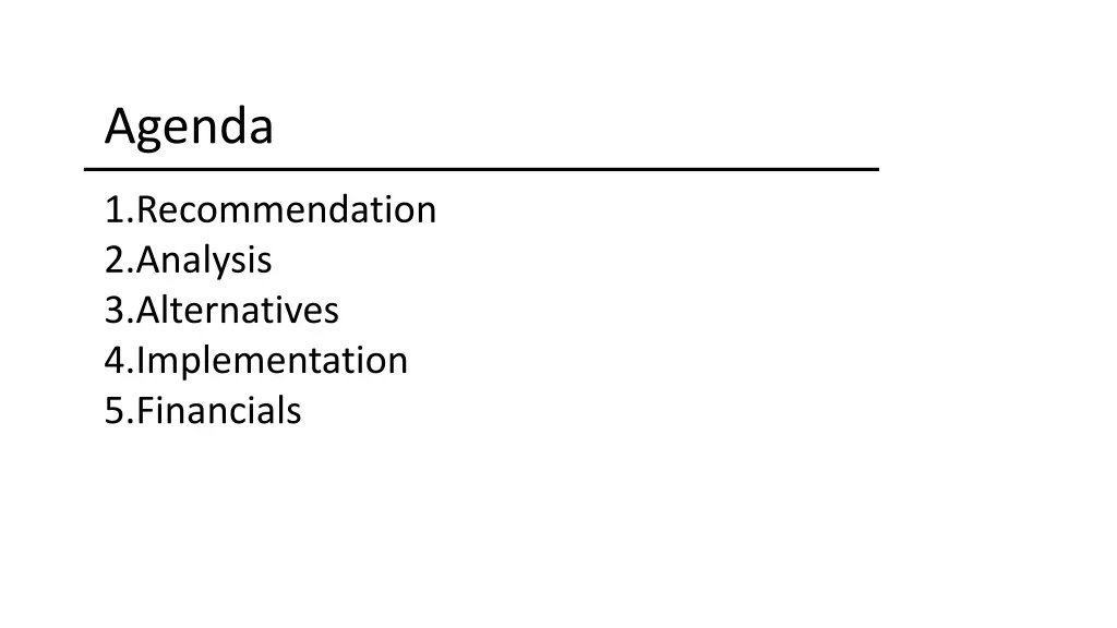 agenda