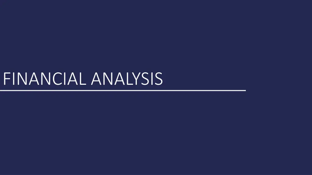 financial analysis
