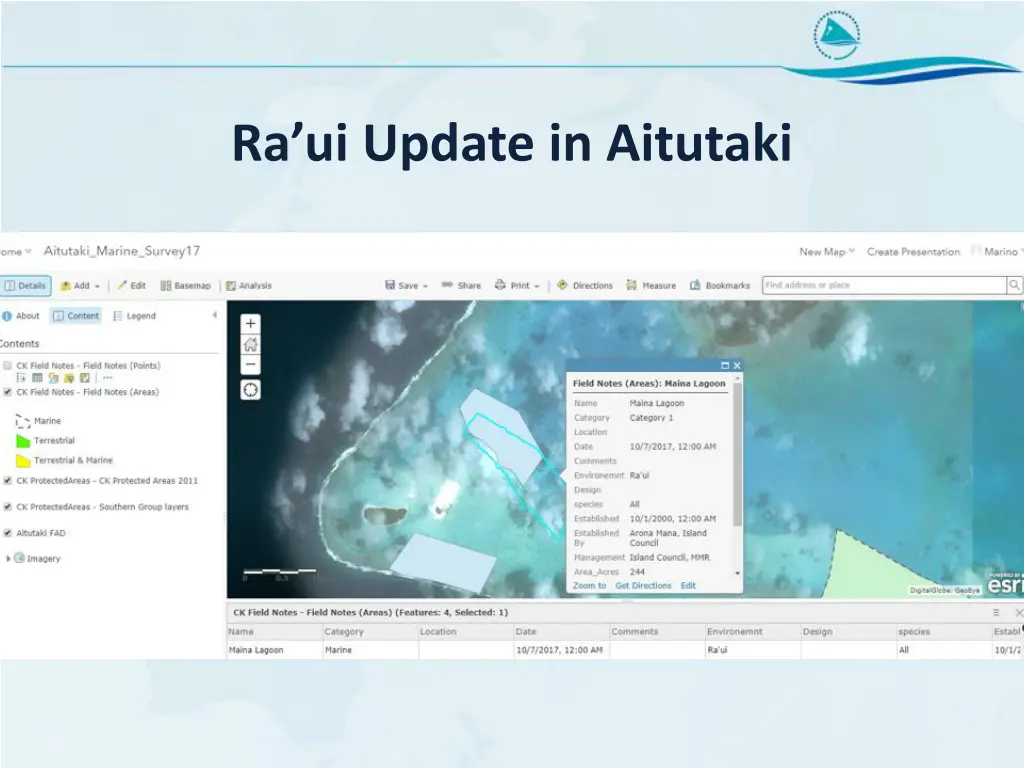 ra ui update in aitutaki