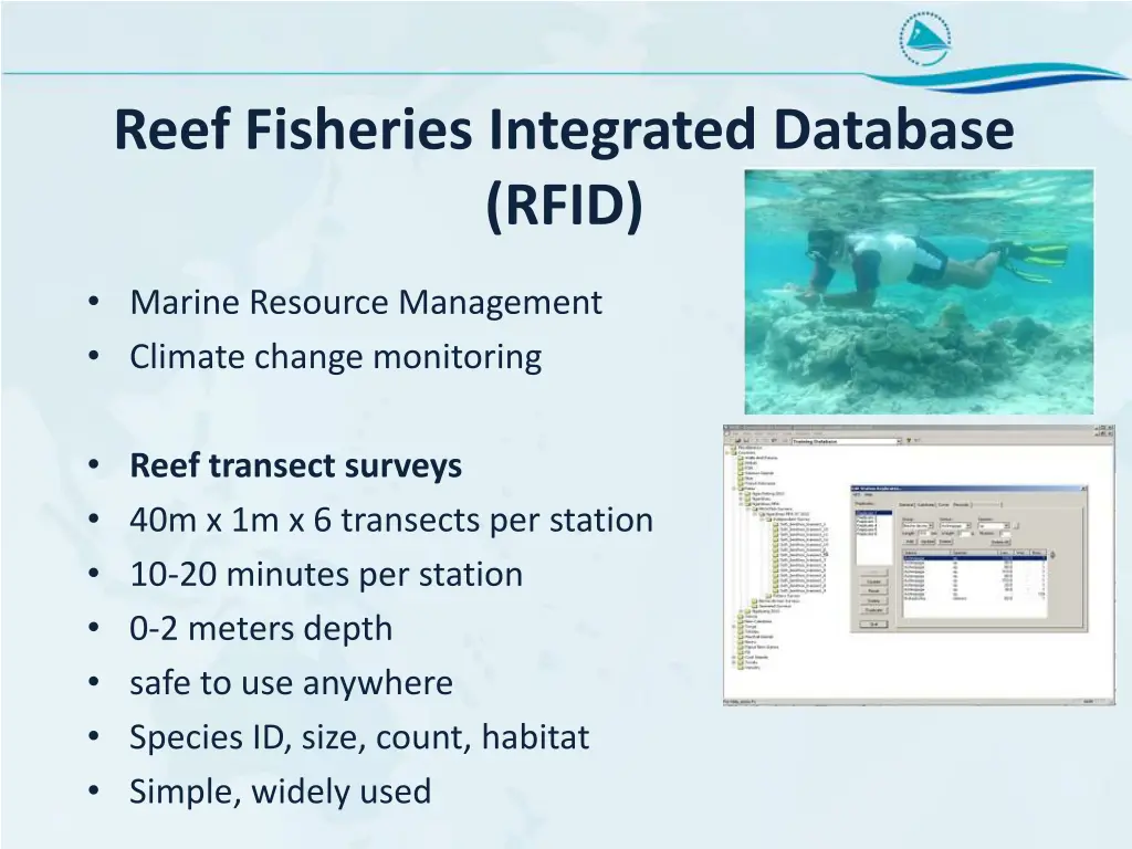 reef fisheries integrated database rfid
