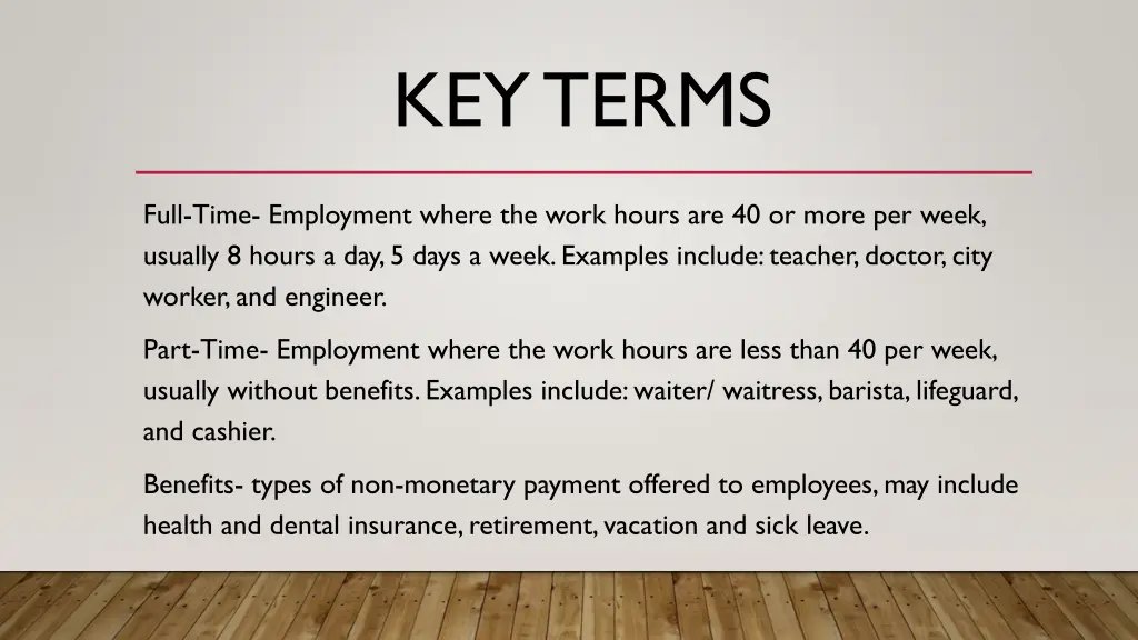 key terms