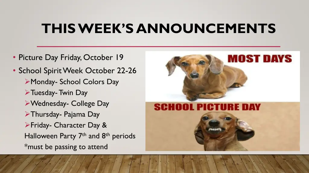 this week s announcements