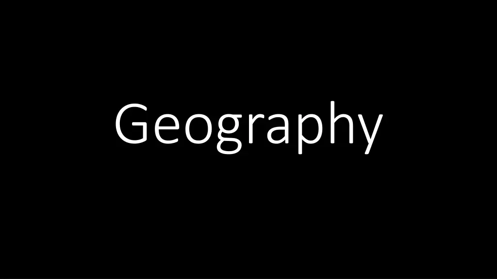 geography