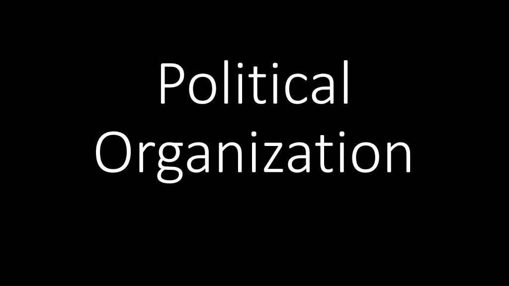 political organization