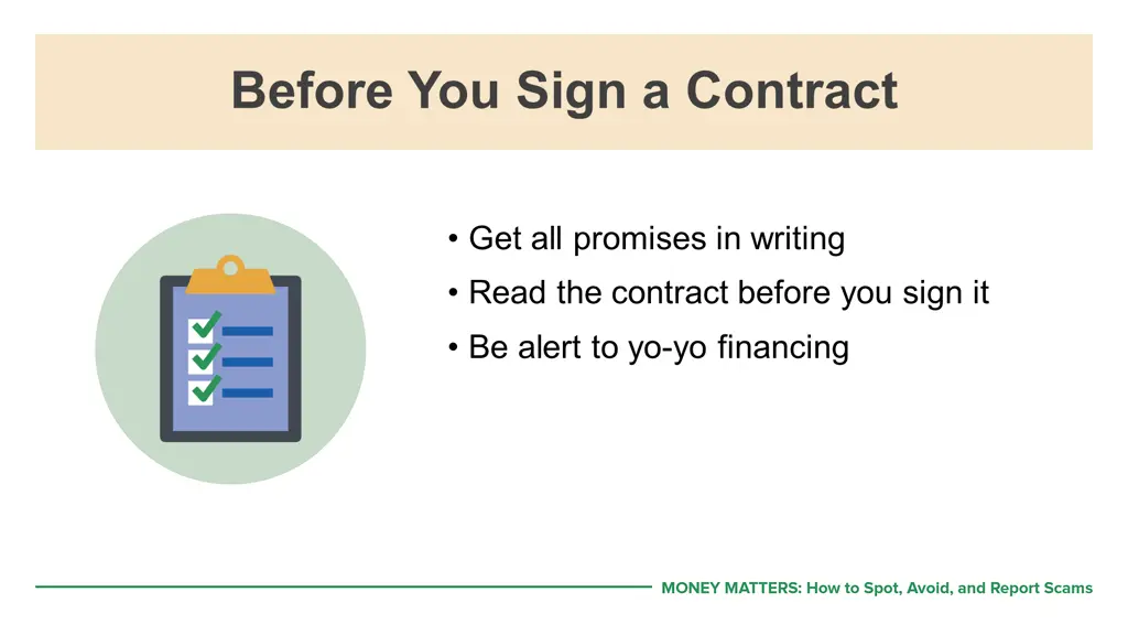 before you sign a contract