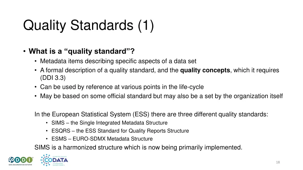 quality standards 1