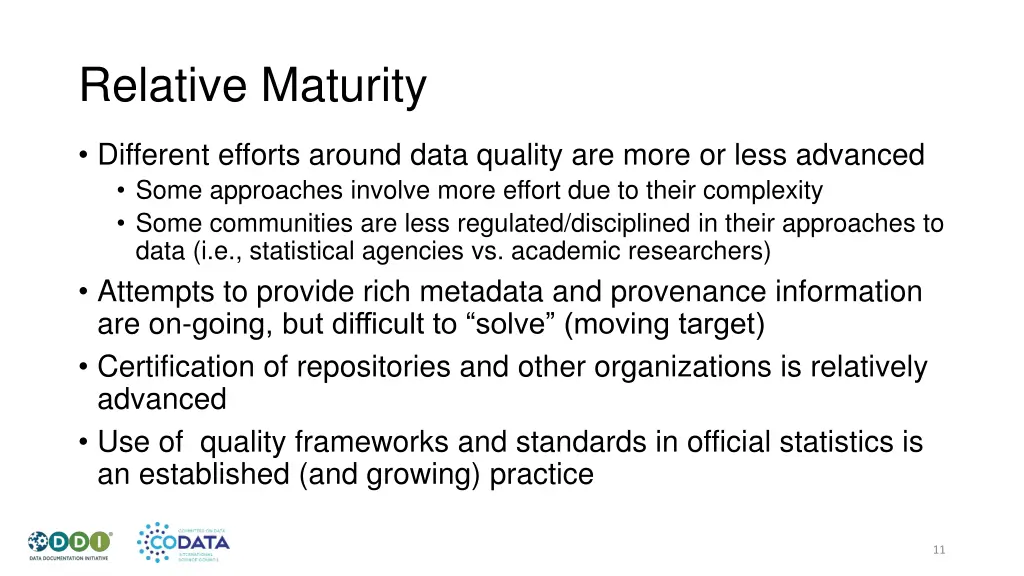 relative maturity